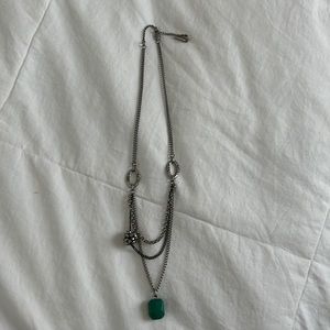 Assymetrical turquoise necklace